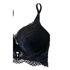 & Other Stories Black Lace Rhinestones Push Up Bra Women Size 34D | 52-16 thumbnail 3