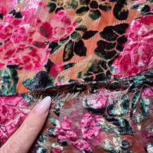 HEMANT‎ & NANDITA One Shoulder Floral Metallic Ruffle Mini Dress XL FLAWED thumbnail 16
