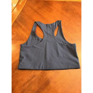 Paloma Racerback Bra by Girlfriend Collective Navy Blue Size L thumbnail 6