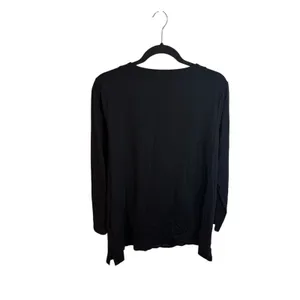 Lands’ End Black Embroidered Swim Cover Tunic thumbnail 2