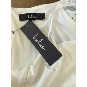 Lulus Eyelet Lace Mini Dress Size S White Puff Sleeve Romantic NEW Rush Sorority thumbnail 5