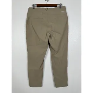 Eddie Bauer Horizon Straight Ankle Pants Womens 12 Tan Khaki Hiking Travel thumbnail 3