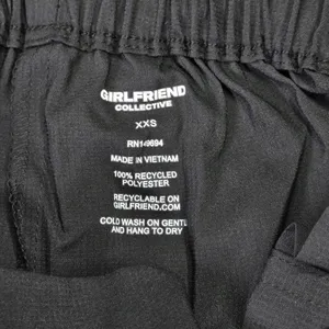Girlfriend Collective Black Cora Pocket‎ Shorts Paperbag Waist Cargo XXS thumbnail 5