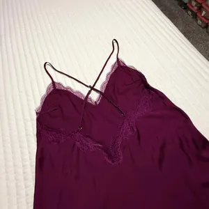 Victoria’s Secret Purple Lingerie Chemise Slip Nightie L Large Lace Trim thumbnail 9