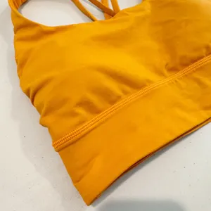 Lululemon Energy Bra Size 4 Orange Longline‎ Medium Support Siren Active Bright thumbnail 3