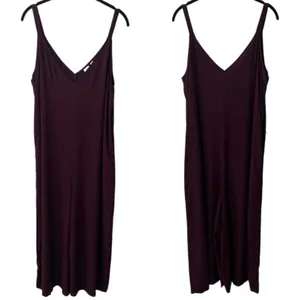 NEW Gap Purple Wide Leg Crop Jumpsuit Summer Coastal Travel Comfort Chic L thumbnail 2