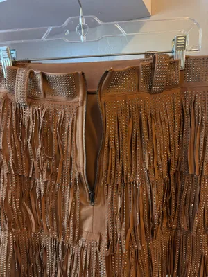 Brown Fringe Skirt Size L thumbnail 3