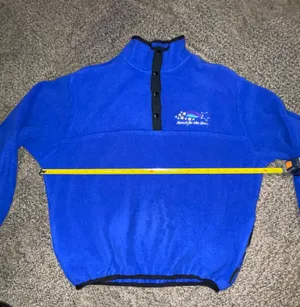 Vintage Sportsmaster USA Polartec Blue Fleece Pullover Jacket - Reach For The Stars - EUC thumbnail 4