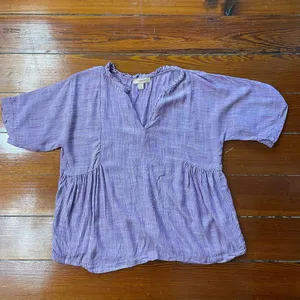 Kyra Purple & White Stripe 100% Viscose Lounge Short Set Pockets Sz M💛🎀 thumbnail 4