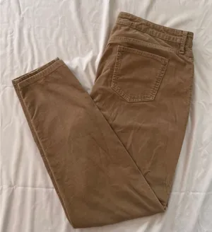 Nine‎ West Jeans Tan Corduroy Cigarette Fit Skinny Leg Pants Size 12/31 Brown thumbnail 1