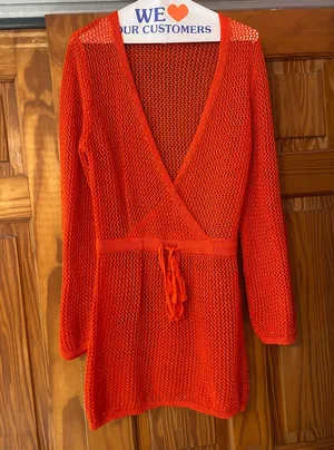 Forever 21 Red Crochet Swim Cover Up thumbnail 1