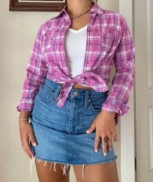 pink Merona flannel thumbnail 1