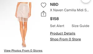 NBD x Naven Camilla Midi Skirt in Peach Blush thumbnail 8
