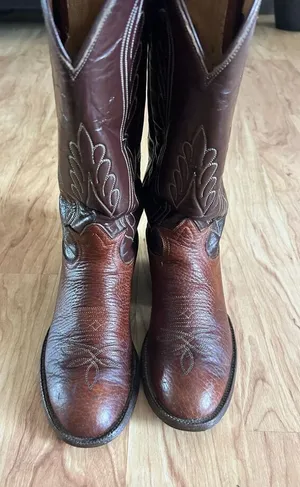 Tony Lama Pointed Toe Western Cowboy Boots Size 5.5 Brown Leather Rodeo thumbnail 1