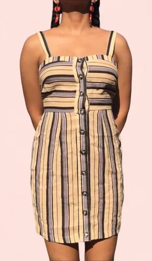 Nasty Gal Striped mini dress thumbnail 1