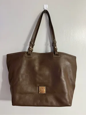 Dooney & Bourke Chocolate Brown Leather Shoulder Tote thumbnail 1