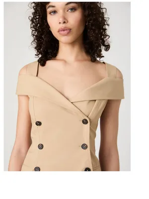 NWT $158 French Connection Women's Light Weight Trench Mini Dress SZ-4 thumbnail 4