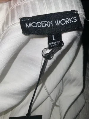Modern Works Ivory Sleeveless Draped Surplice Blouse Large- NWT thumbnail 7