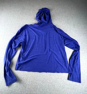 Blue Nike Dri-Fit Size Medium Lightweight Active Hoodie thumbnail 1