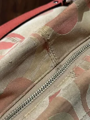 Vintage Y2K Coach Signature Coral Khaki Two Way Shoulder Bag and Matching Wallet thumbnail 8
