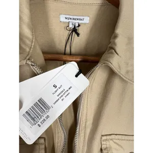 WeWoreWhat Flight Suit Small S Khaki Jumpsuit One Piece Short Sleeves New $228 thumbnail 4