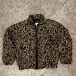 VTG Y2K Women Animal Print oversized Jacket Size S thumbnail 2