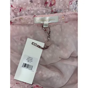 LoveShackFancy Imelda Skirt Bubbly Pink Size 4 Mini Ruffle Skirt Silk Blend thumbnail 6