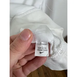 Nike Dri-FIT White Funnel Neck Drawstring Waist Sweatshirt DD6140-100 Womens L thumbnail 5