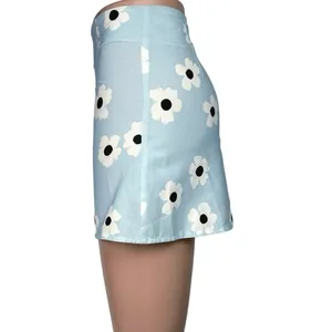 Princess Polly Light Blue Multi Daisy Floral Print Straight Pencil Mini Skirt 0 thumbnail 2