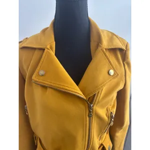 Ivonne Faux Suede Moto Biker‎ Jacket 6 maximalist layered boho grunge rocker thumbnail 2