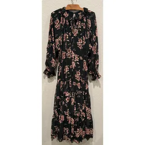 NEW FREE PEOPLE Feeling Groovy Floral-print Chiffon Maxi Dress Size Large thumbnail 15