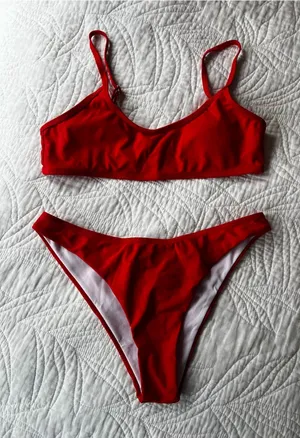 SHEIN Red Two-Piece Bikini Set thumbnail 1