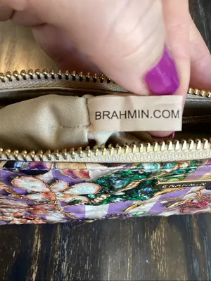 Brahmin Daisy Pinstripe Petals Melbourne DI Leather Clutch thumbnail 9