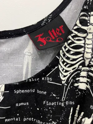Folter Black Skeleton/Anatomy dress size M thumbnail 2