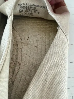 Tory Burch Double T Logo Canvas Espadrille Flats Brown Cream Size 9 thumbnail 7