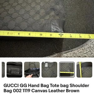 Gucci Black Tote Hand Bag with Iconic GG Design thumbnail 11
