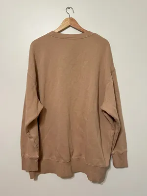 Nike Oversized Crewneck Sweatshirt Size XL Phoenix Fleece Tan Brown thumbnail 4