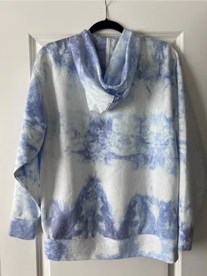 NWOT Blue and white Nike tie-dye hoodie thumbnail 3