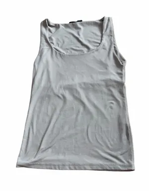 Zara Light Beige Scoop Neck Tank thumbnail 1