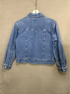 Talbots Petite Small Blue Denim Front Buttons thumbnail 3