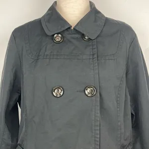 Jones New York Double Breasted Raincoat Trench Coat in Black thumbnail 11