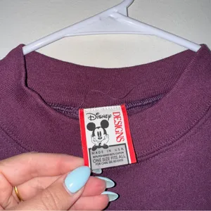 Disney Vintage 90s Purple Mickey Mouse Disneyland Pullover Sweatshirt Adult OS - L-XL thumbnail 3