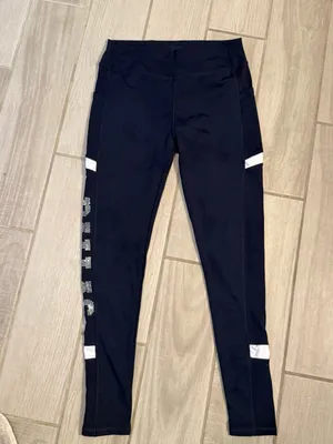 High-Waist Navy Leggings with Side Pocket and 'DALLAS' Detail thumbnail 3