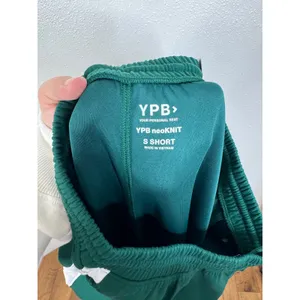 YPB neoKNIT Wide Leg Track Pants Green White Stripe‎ Small Short NWT thumbnail 3