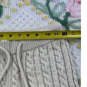 Polly Cable Knit Pants XS/S Beige Drawstring Cozy‎ Lounge Casual Knitwear thumbnail 7