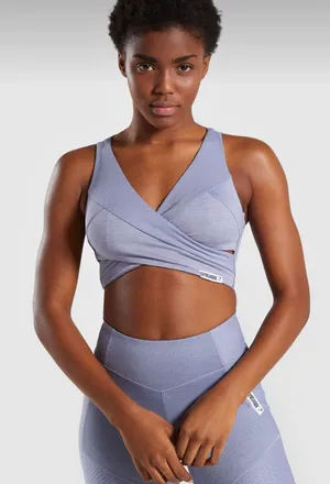 Gymshark Blue Sports Bra thumbnail 1