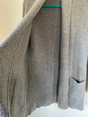 American Eagle Outfitters open front knit cardigan grey cozy long Women’s sz XS thumbnail 6