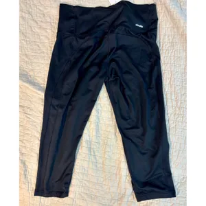 Adidas Portland Timbers Climalite Mid-Rise Cropped Leggings Black Womens Medium thumbnail 7