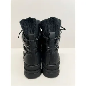 Sam Edelman Boots‎ Size 7.5 Black Lug Sole Tabitha Lace Up Round Toe Winter Boot thumbnail 5