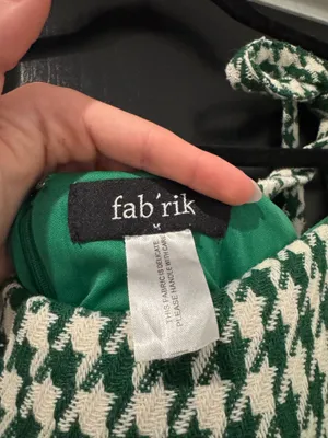 fab'rik Green pattern mini dress thumbnail 3